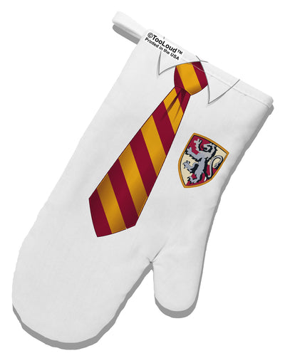 TooLoud Wizard Uniform Red and Yellow White Printed Fabric Oven Mitt All Over Print-Oven Mitt-TooLoud-White-Davson Sales