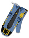 Police Blue-Gold AOP White Printed Fabric Oven Mitt All Over Print-Oven Mitt-TooLoud-White-Davson Sales