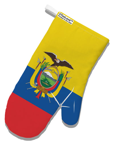 Ecuador Flag AOP White Printed Fabric Oven Mitt All Over Print-Oven Mitt-TooLoud-White-Davson Sales