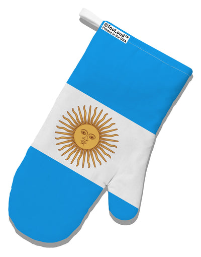 Argentina Flag AOP White Printed Fabric Oven Mitt All Over Print-Oven Mitt-TooLoud-White-Davson Sales