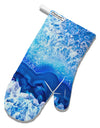 Blue Agate Geode Print White Printed Fabric Oven Mitt All Over Print-Oven Mitt-TooLoud-White-Davson Sales