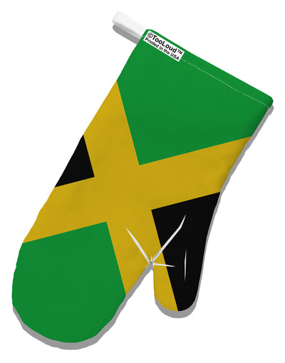 Jamaica Flag AOP White Printed Fabric Oven Mitt All Over Print-Oven Mitt-TooLoud-White-Davson Sales