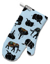 Mixed Elephants AOP White Printed Fabric Oven Mitt All Over Print-Oven Mitt-TooLoud-White-Davson Sales