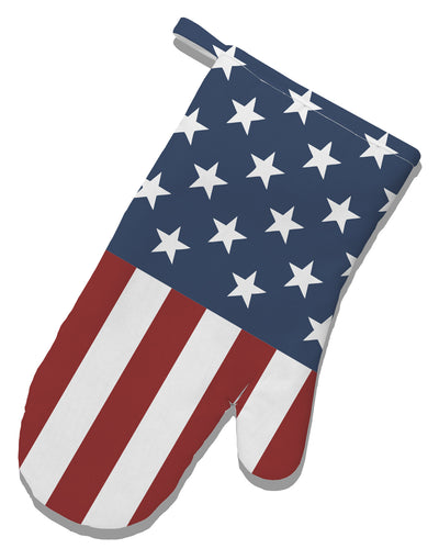 Stars and Stripes American Flag White Printed Fabric Oven Mitt All Over Print-Oven Mitt-TooLoud-White-Davson Sales