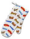 Onomatopoeia All Over Print White Printed Fabric Oven Mitt All Over Print-Oven Mitt-TooLoud-White-Davson Sales