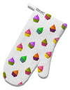 Real Cupcakes AOP White Printed Fabric Oven Mitt All Over Print-Oven Mitt-TooLoud-White-Davson Sales