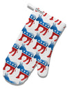 Democratic Symbol All Over White Printed Fabric Oven Mitt All Over Print-Oven Mitt-TooLoud-White-Davson Sales