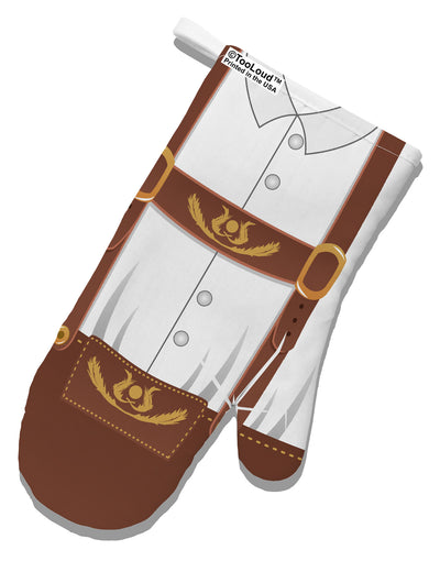 Lederhosen Costume Brown White Printed Fabric Oven Mitt All Over Print by TooLoud-Oven Mitt-TooLoud-White-Davson Sales