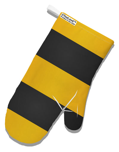 Bee Stripe Costume White Printed Fabric Oven Mitt All Over Print-Oven Mitt-TooLoud-White-Davson Sales