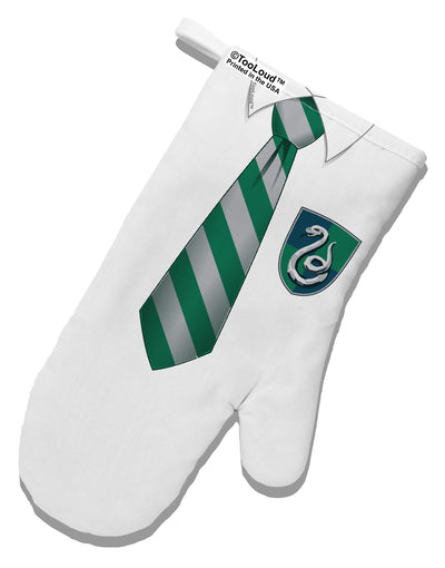 TooLoud Wizard Uniform Green and Silver White Printed Fabric Oven Mitt All Over Print-Oven Mitt-TooLoud-White-Davson Sales