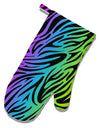 Rainbow Zebra Print White Printed Fabric Oven Mitt All Over Print-Oven Mitt-TooLoud-White-Davson Sales