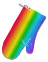 Vertical Rainbow Gradient White Printed Fabric Oven Mitt All Over Print by TooLoud-Oven Mitt-TooLoud-White-Davson Sales