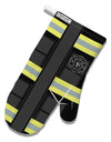 Firefighter Black AOP White Printed Fabric Oven Mitt All Over Print-Oven Mitt-TooLoud-White-Davson Sales
