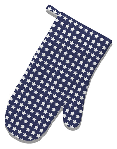 Americana Stars Pattern White Printed Fabric Oven Mitt All Over Print-Oven Mitt-TooLoud-White-Davson Sales