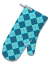 Blue Argyle AOP White Printed Fabric Oven Mitt All Over Print by TooLoud-Oven Mitt-TooLoud-White-Davson Sales