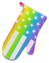 American Pride - Rainbow Stars and Stripes White Printed Fabric Oven Mitt All Over Print-Oven Mitt-TooLoud-White-Davson Sales