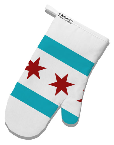 Chicago Flag AOP White Printed Fabric Oven Mitt All Over Print-Oven Mitt-TooLoud-White-Davson Sales