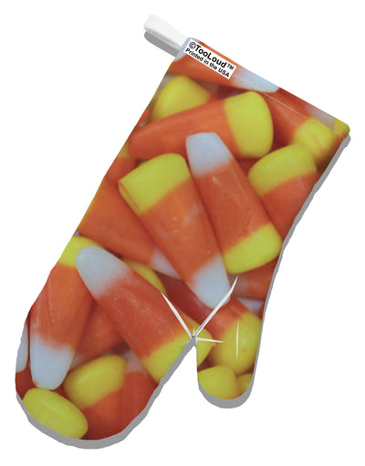 Candy Corn White Printed Fabric Oven Mitt All Over Print by TooLoud-Oven Mitt-TooLoud-White-Davson Sales