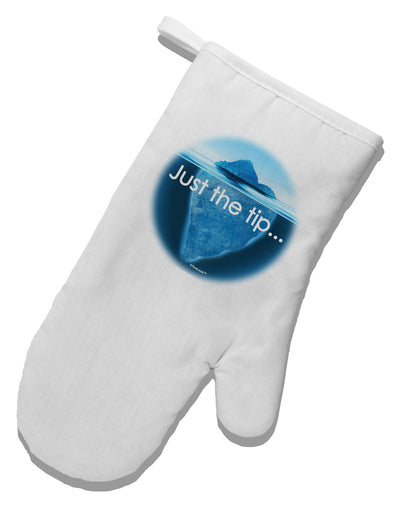 Iceberg Just the Tip White Printed Fabric Oven Mitt-Oven Mitt-TooLoud-White-Davson Sales