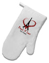 Peace & Love For Paris White Printed Fabric Oven Mitt-Oven Mitt-TooLoud-White-Davson Sales