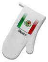 Mexican Flag App Icon - Text White Printed Fabric Oven Mitt by TooLoud-Oven Mitt-TooLoud-White-Davson Sales