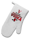 V Is For Vodka White Printed Fabric Oven Mitt-Oven Mitt-TooLoud-White-Davson Sales