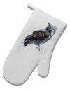 Great Horned Owl Photo White Printed Fabric Oven Mitt-Oven Mitt-TooLoud-White-Davson Sales