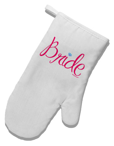 Bride Design - Diamond - Color White Printed Fabric Oven Mitt-Oven Mitt-TooLoud-White-Davson Sales