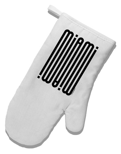 Miami Mirage White Printed Fabric Oven Mitt-Oven Mitt-TooLoud-White-Davson Sales