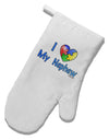 I Heart My Nephew - Autism Awareness White Printed Fabric Oven Mitt by TooLoud-Oven Mitt-TooLoud-White-Davson Sales