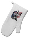 Distressed Paris Stop The Violence White Printed Fabric Oven Mitt-Oven Mitt-TooLoud-White-Davson Sales