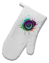 Paint Splatter Speaker White Printed Fabric Oven Mitt-Oven Mitt-TooLoud-White-Davson Sales