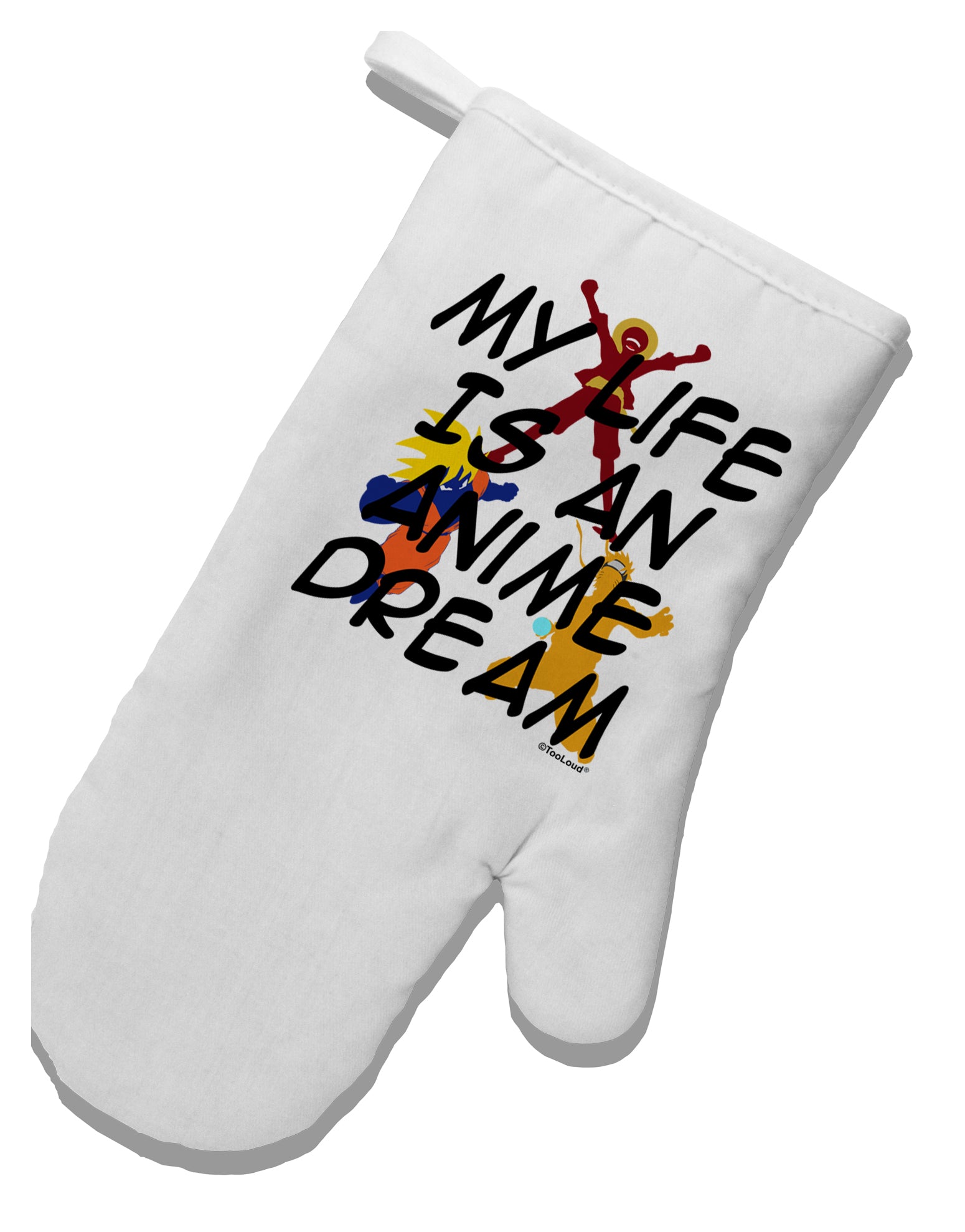 My Life Is An Anime Dream White Printed Fabric Oven Mitt by TooLoud-Oven Mitt-TooLoud-White-Davson Sales