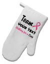 Personalized Team -Name- Breast Cancer Walk - Walking for a Cure White Printed Fabric Oven Mitt-Oven Mitt-TooLoud-White-Davson Sales