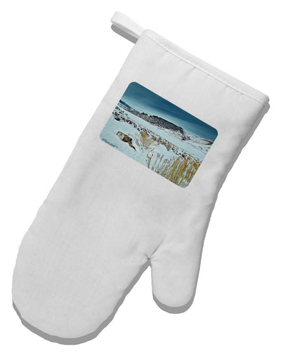 CO Snow Scene White Printed Fabric Oven Mitt-Oven Mitt-TooLoud-White-Davson Sales