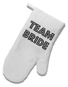 Team Bride White Printed Fabric Oven Mitt