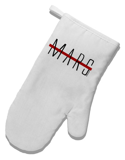 Planet Mars Text Only White Printed Fabric Oven Mitt-Oven Mitt-TooLoud-White-Davson Sales