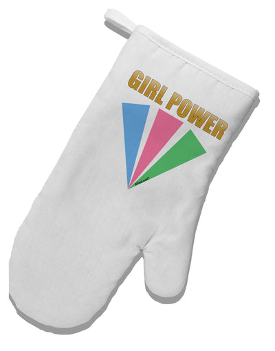 Girl Power Stripes White Printed Fabric Oven Mitt by TooLoud-Oven Mitt-TooLoud-White-Davson Sales