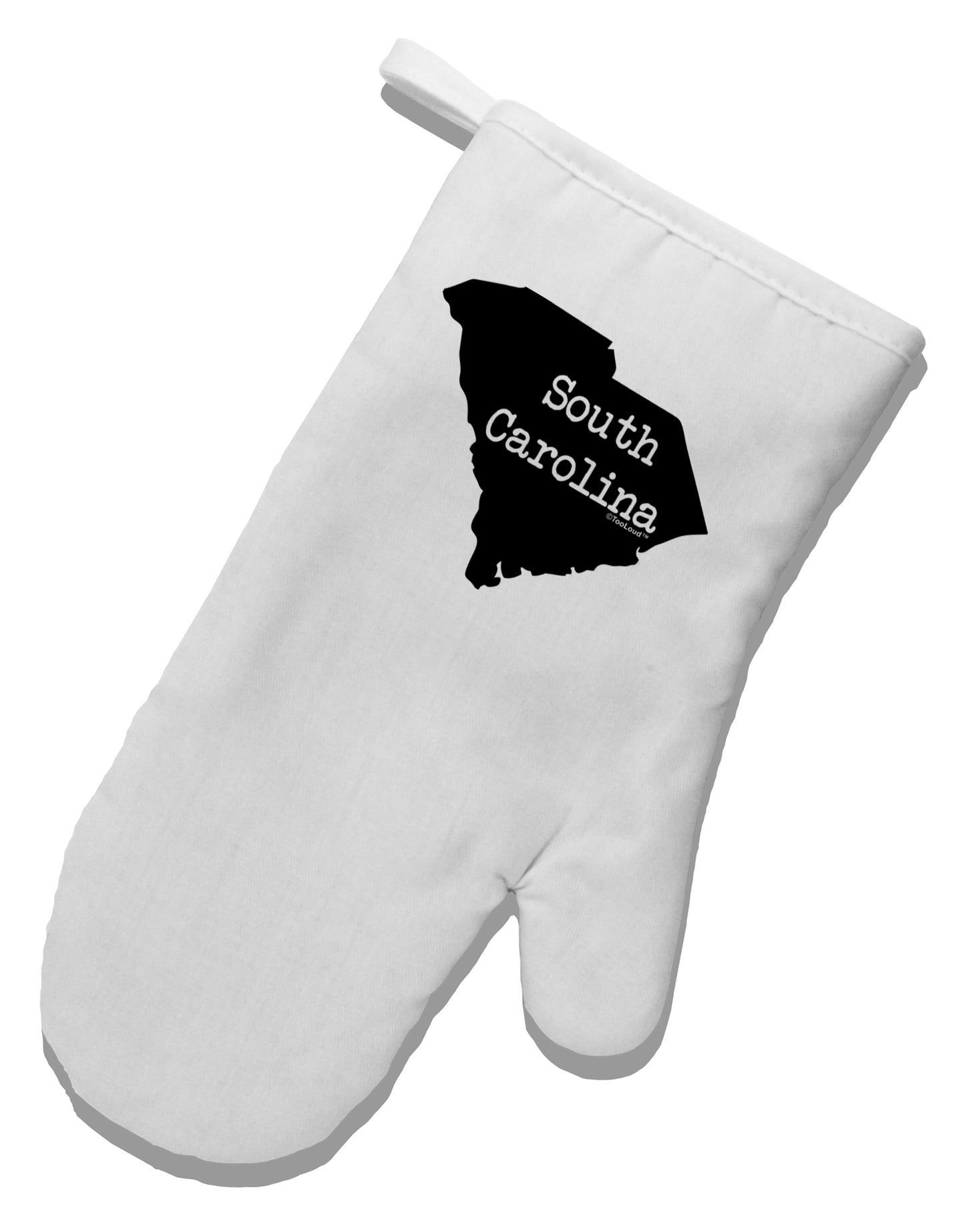 South Carolina - United States Shape White Printed Fabric Oven Mitt by TooLoud-Oven Mitt-TooLoud-White-Davson Sales