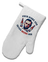 Seven Beers Ago - Lincoln White Printed Fabric Oven Mitt-Oven Mitt-TooLoud-White-Davson Sales