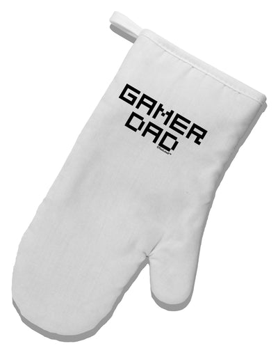 Gamer Dad White Printed Fabric Oven Mitt by TooLoud-Oven Mitt-TooLoud-White-Davson Sales