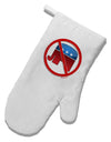 Distressed No Republicans Sign White Printed Fabric Oven Mitt-Oven Mitt-TooLoud-White-Davson Sales