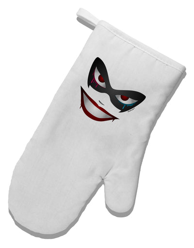 Lil Monster Mask White Printed Fabric Oven Mitt-Oven Mitt-TooLoud-White-Davson Sales