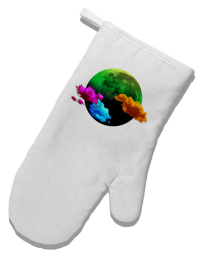 Moon Dream Hallucination White Printed Fabric Oven Mitt-Oven Mitt-TooLoud-White-Davson Sales