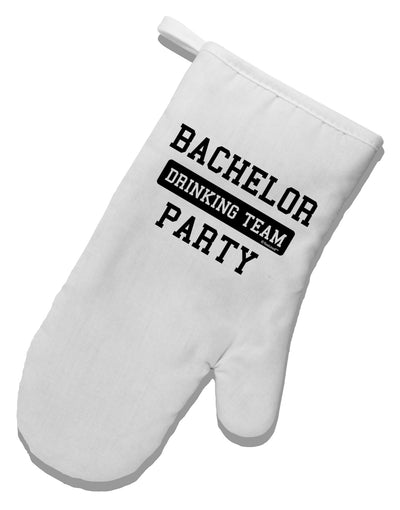 Bachelor Party Drinking Team White Printed Fabric Oven Mitt-Oven Mitt-TooLoud-White-Davson Sales