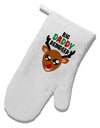 Big Daddy Reindeer Matching Deer White Printed Fabric Oven Mitt-Oven Mitt-TooLoud-White-Davson Sales