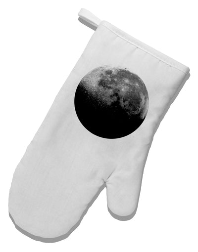 Moon of Earth White Printed Fabric Oven Mitt-Oven Mitt-TooLoud-White-Davson Sales