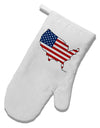 United States Cutout - American Flag Design White Printed Fabric Oven Mitt by TooLoud-Oven Mitt-TooLoud-White-Davson Sales