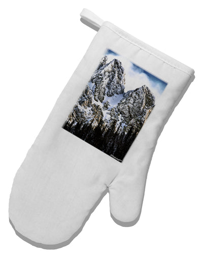 Mountain Landscape 2 White Printed Fabric Oven Mitt-Oven Mitt-TooLoud-White-Davson Sales