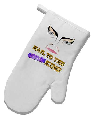 Hail to the Goblin King White Printed Fabric Oven Mitt-Oven Mitt-TooLoud-White-Davson Sales